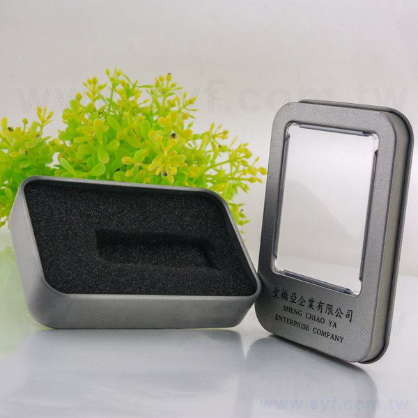 開窗迷你扁方盒-聖橋亞企業有限公司-馬口鐵禮物盒-客製化禮贈品包裝盒