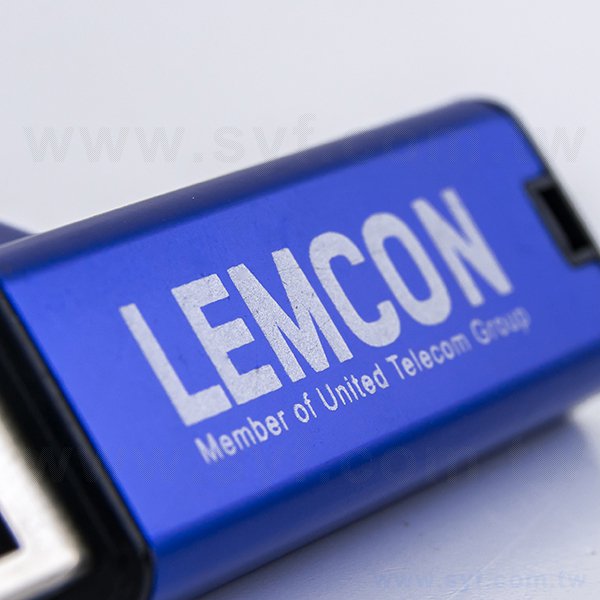 隨身碟-商務禮贈品-藍色金屬USB隨身碟-客製隨身碟容量-工廠客製化印刷推薦禮品