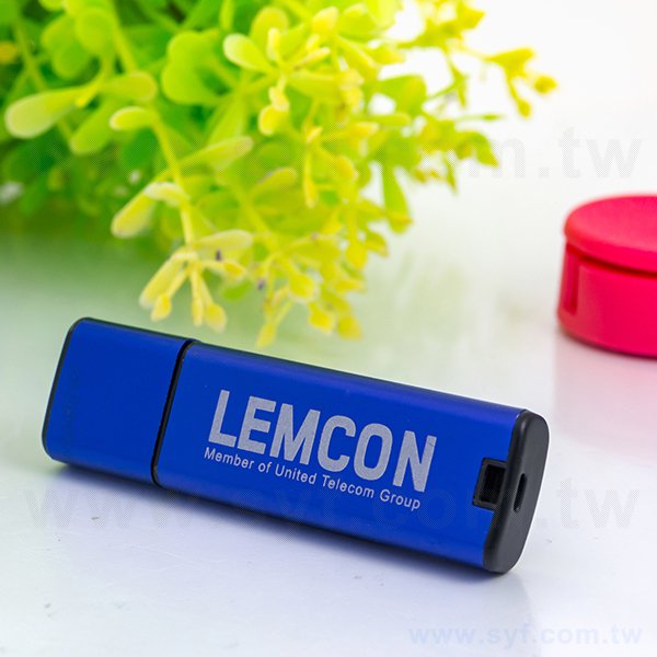 隨身碟-商務禮贈品-藍色金屬USB隨身碟-客製隨身碟容量-工廠客製化印刷推薦禮品