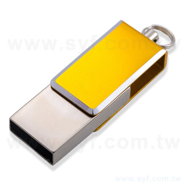 隨身碟-輕巧旋轉金屬二合一隨身碟-客製隨身碟容量-採購推薦股東會贈品