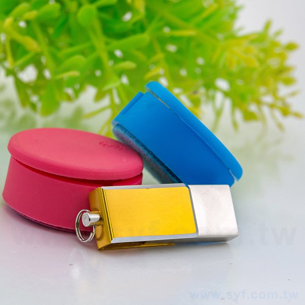 隨身碟-輕巧旋轉金屬二合一隨身碟-客製隨身碟容量-採購推薦股東會贈品