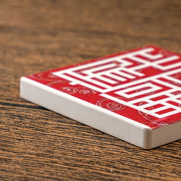 方形陶瓷杯墊-闔家平安彩印吸水杯墊-可客製化印刷LOGO