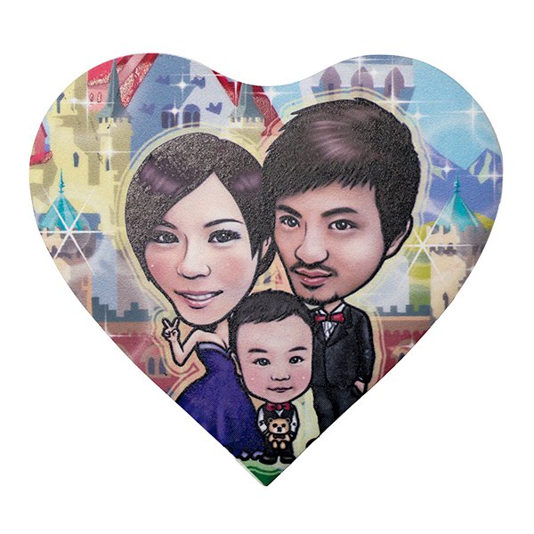 心形陶瓷杯墊-客製化圖案直徑6.7cm吸水杯墊-可客製化印刷LOGO