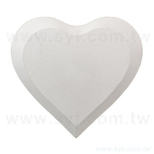 心形陶瓷杯墊-客製化圖案直徑6.7cm吸水杯墊-可客製化印刷LOGO