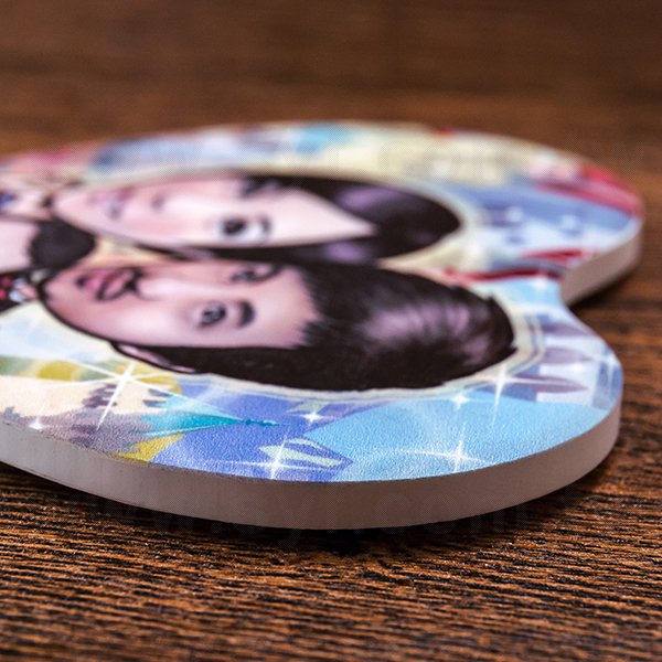 心形陶瓷杯墊-客製化圖案直徑6.7cm吸水杯墊-可客製化印刷LOGO