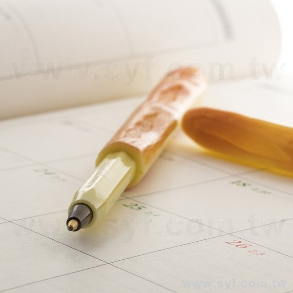 造型廣告筆-麵包造型筆管環保禮品-單色原子筆-採購訂製贈品筆