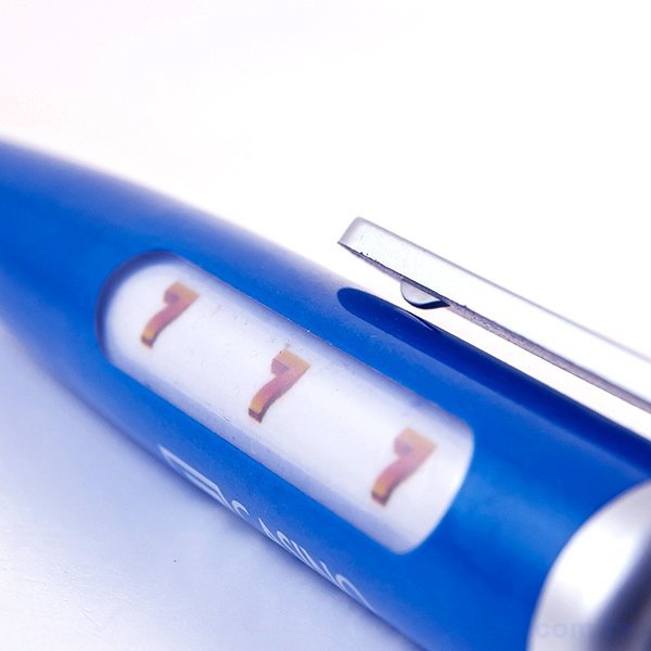 造型廣告筆-777按壓窗口筆管禮品-單色原子筆-採購客製印刷贈品筆