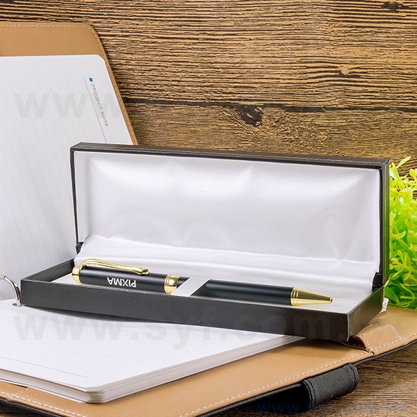 開蓋式精品質感禮品筆盒-包裝盒內附筆繩-可客製化加印LOGO