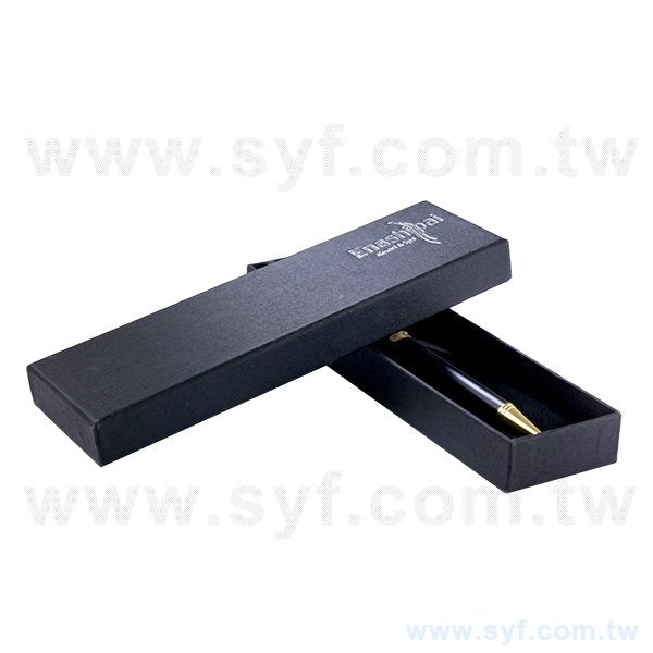 開盒式精品質感禮品筆盒-上下天蓋包裝盒內附筆繩-可客製化加印LOGO