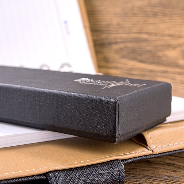 開盒式精品質感禮品筆盒-上下天蓋包裝盒內附筆繩-可客製化加印LOGO