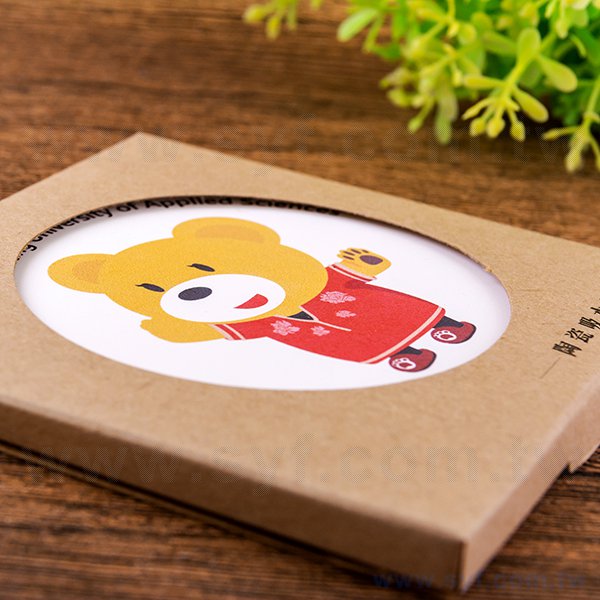 圓形陶瓷杯墊組-高應大直徑11cm吸水杯墊-一組四入-可客製化印刷LOGO