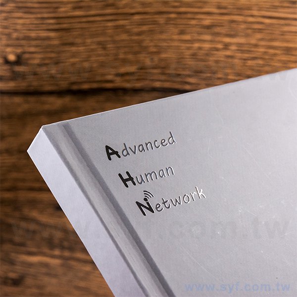 25K精裝筆記本-封面霧膜局部光裱厚版記事本-可客製化內頁及印LOGO