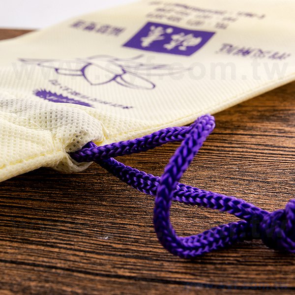 客製化束口袋-單色網版印刷-不織布材質加提袋-製作推薦環保束口包