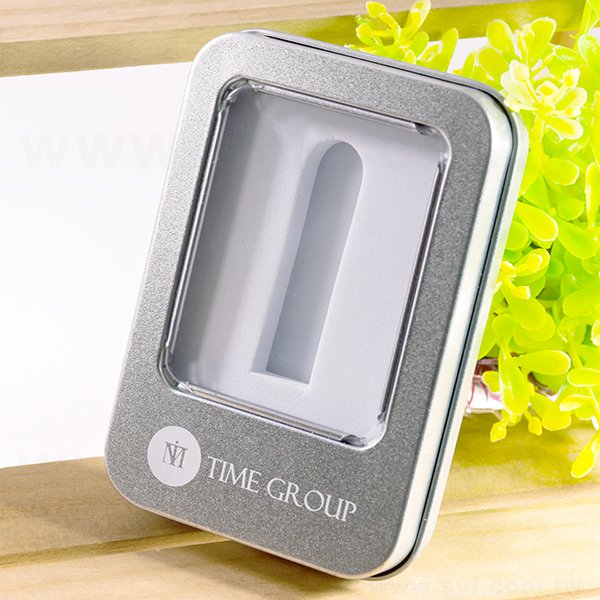 開窗迷你扁方盒-內裏白色泡棉-馬口鐵禮物盒-客製化禮贈品包裝盒