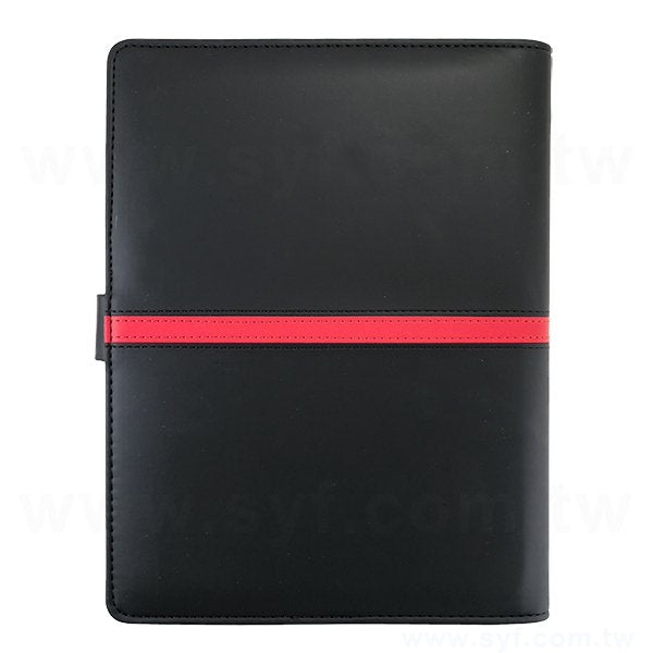 25K工商日誌燙金-拼接二色磁扣式活頁筆記本-可訂製內頁及客製化印LOGO