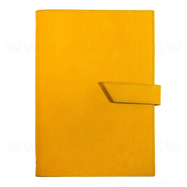 經典線條工商日誌-現代極簡黃按扣式活頁日誌-可訂製內頁及客製化印LOGO