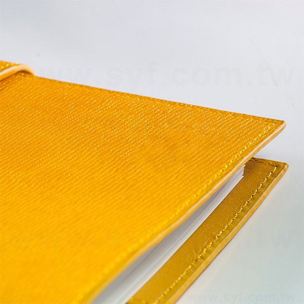 經典線條工商日誌-現代極簡黃按扣式活頁日誌-可訂製內頁及客製化印LOGO