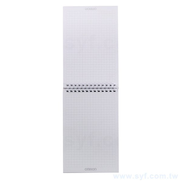 藍色彩印環裝筆記本-上翻式線圈記事本-可訂製內頁及客製化加印LOGO