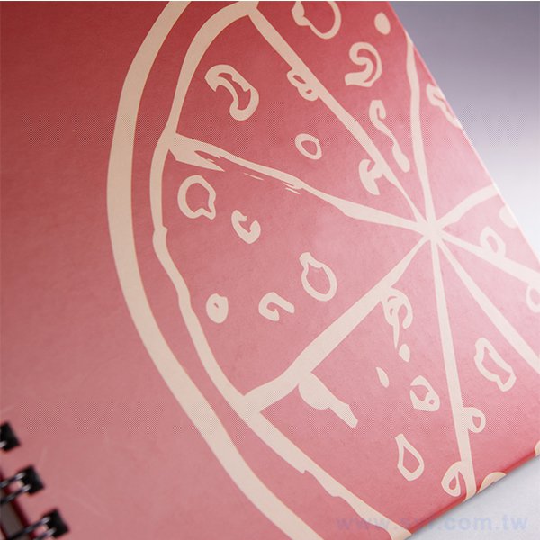 精裝硬殼環裝筆記本-左翻橫式線圈記事本-可訂製內頁及客製化加印LOGO