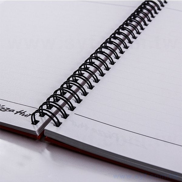 精裝硬殼環裝筆記本-左翻橫式線圈記事本-可訂製內頁及客製化加印LOGO