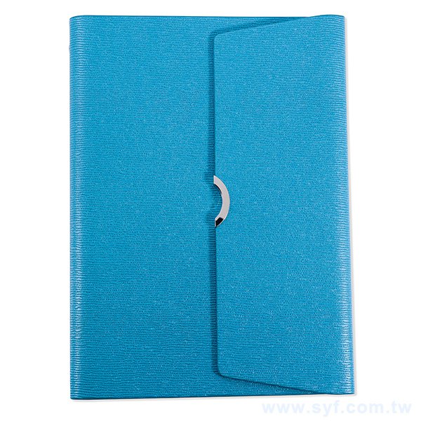 簡約時尚工商日誌-三折式半圓磁扣活頁筆記本