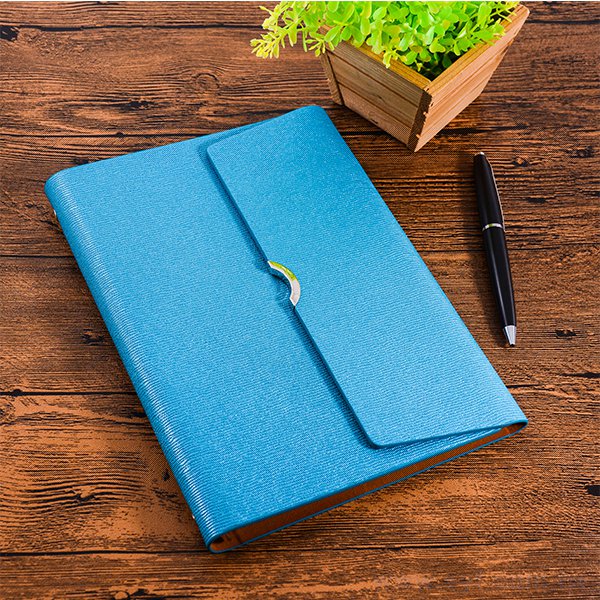 簡約時尚工商日誌-三折式半圓磁扣活頁筆記本