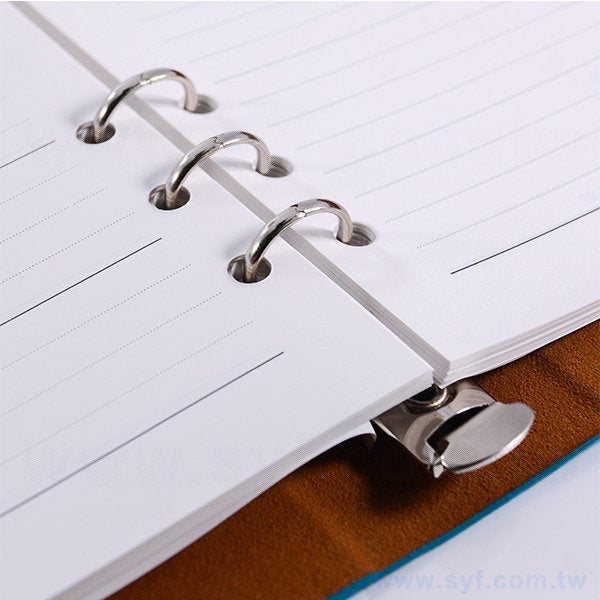 簡約時尚工商日誌-三折式半圓磁扣活頁筆記本