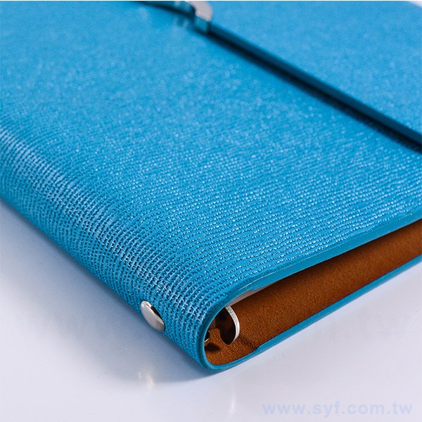 簡約時尚工商日誌-三折式半圓磁扣活頁筆記本