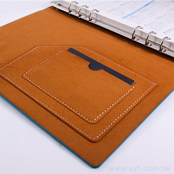 簡約時尚工商日誌-三折式半圓磁扣活頁筆記本