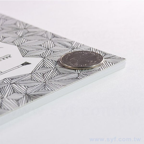 25K塗鴉膠裝筆記本-300磅銅版週計畫記事本