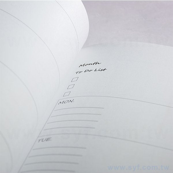 25K塗鴉膠裝筆記本-300磅銅版週計畫記事本