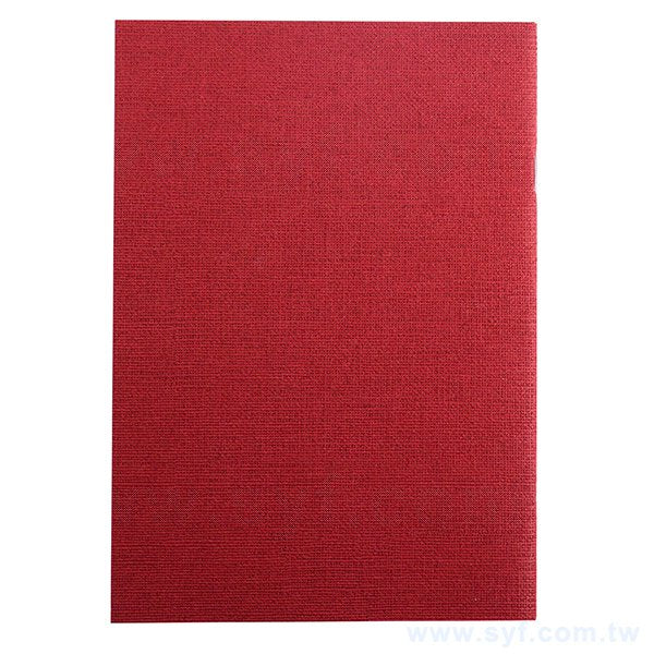 25K酒紅麻布質感筆記本-270磅騎馬釘記事本