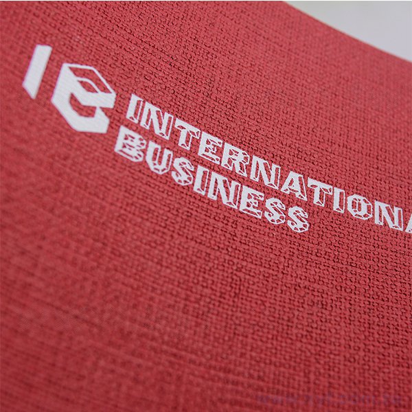 25K酒紅麻布質感筆記本-270磅騎馬釘記事本