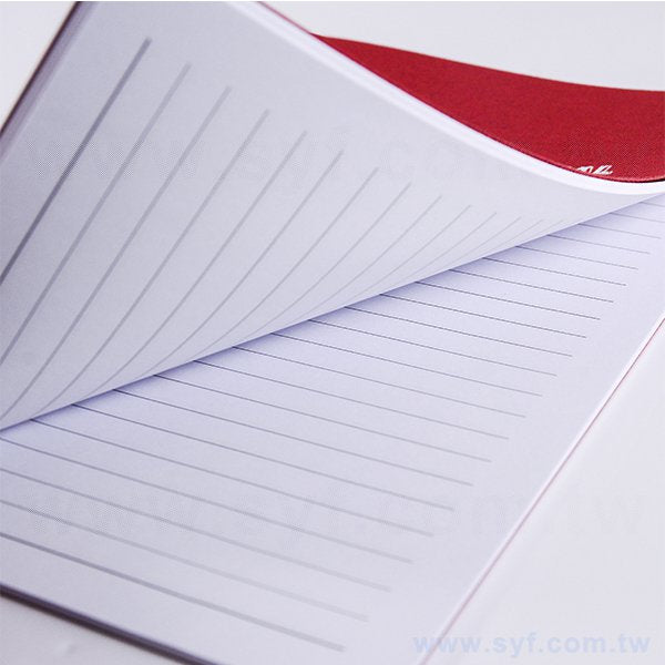 25K酒紅麻布質感筆記本-270磅騎馬釘記事本