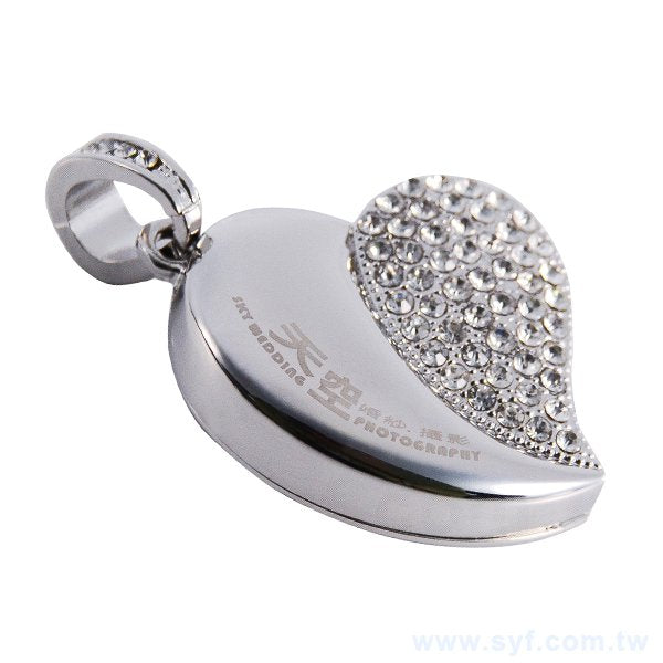 奢華鑲鑽愛心隨身碟