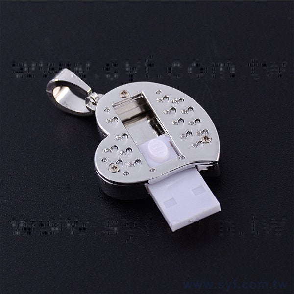 奢華鑲鑽愛心隨身碟