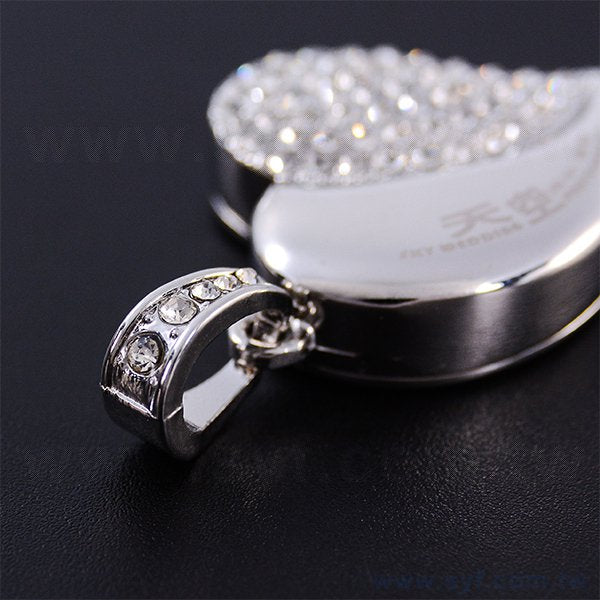 奢華鑲鑽愛心隨身碟