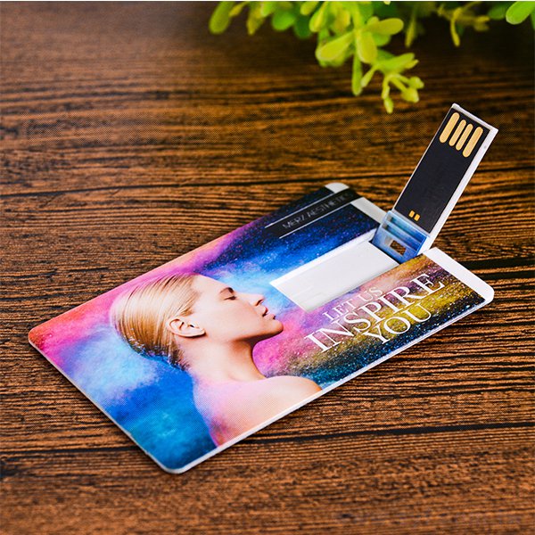 名片隨身碟-時尚絢彩翻轉式USB