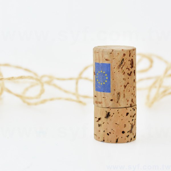 環保隨身碟-原木禮贈品USB-軟木塞造型隨身碟-客製隨身碟容量-採購訂製印刷推薦禮品