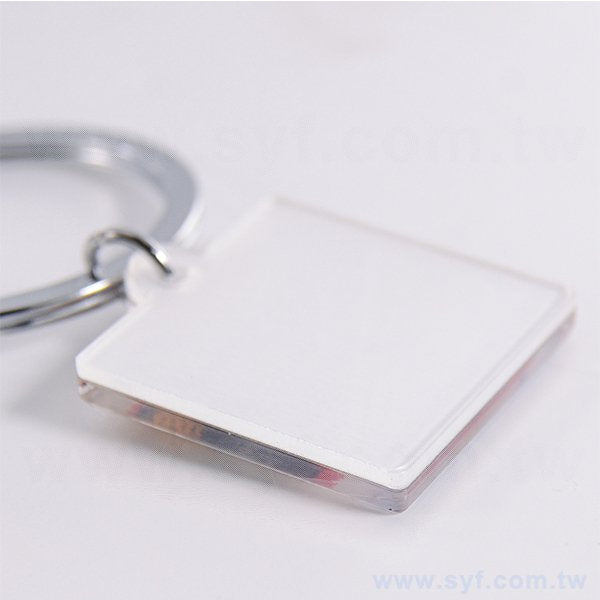 四方圓角壓克力鑰匙圈