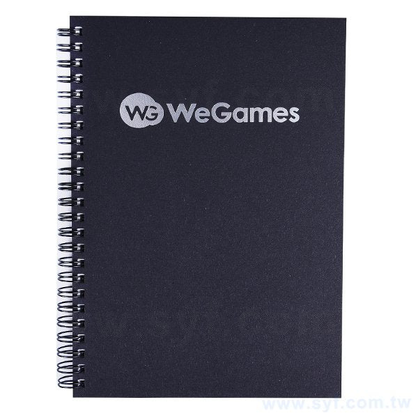 黑卡燙銀環裝筆記本