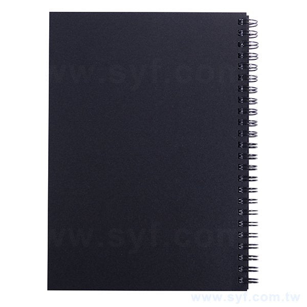 黑卡燙銀環裝筆記本