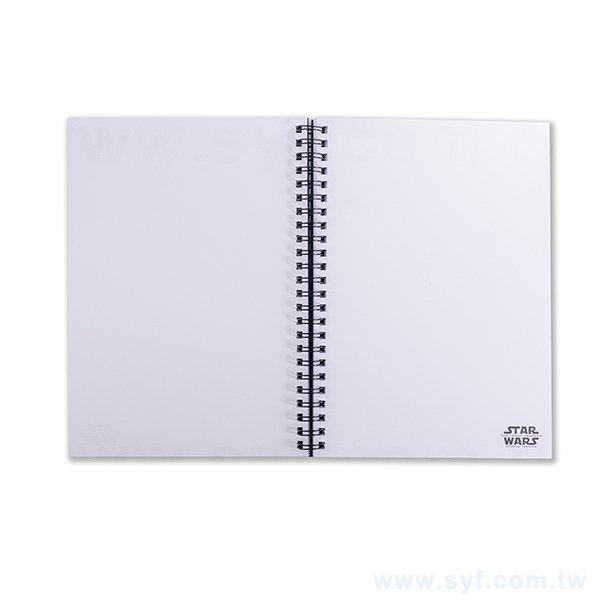 黑卡燙銀環裝筆記本