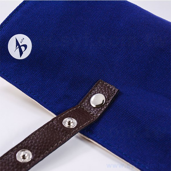 經典帆布筆袋-卷軸式筆袋加釦