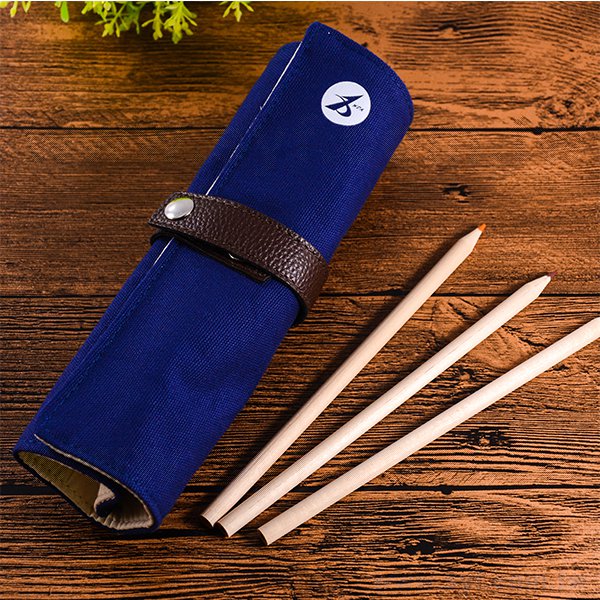 經典帆布筆袋-卷軸式筆袋加釦