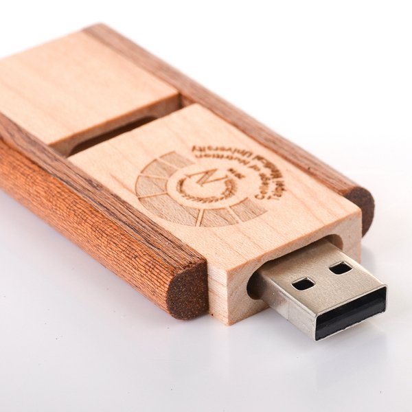 環保隨身碟-原木禮贈品USB-木製翻轉隨身碟-客製隨身碟容量-採購訂製印刷推薦禮品