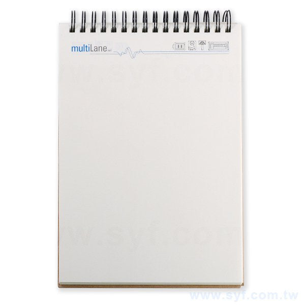 簡約牛皮打凸環裝筆記本