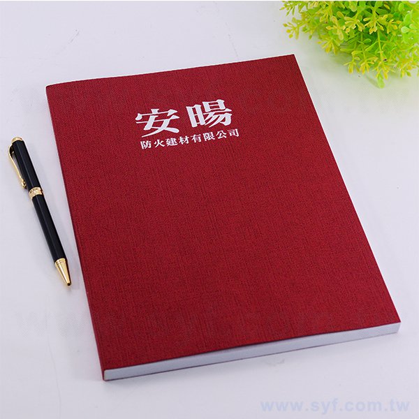 16K酒紅麻布質感筆記本