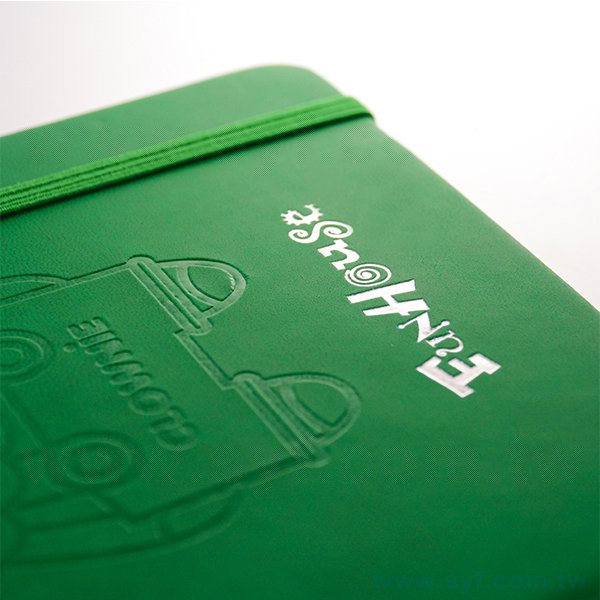 A5皮革烙凹精裝工商日誌