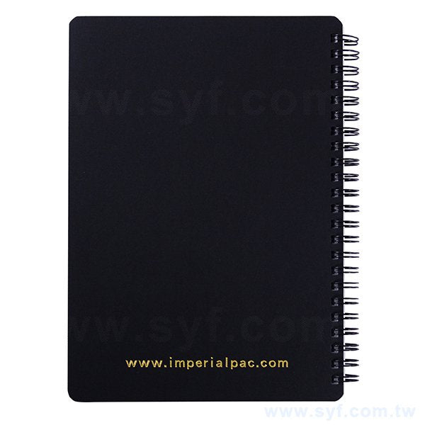 黑卡燙銀環裝筆記本